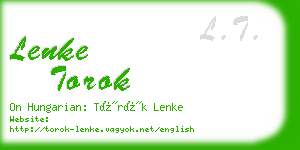 lenke torok business card